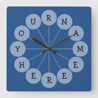 Personalized Modern Fun Name Clock