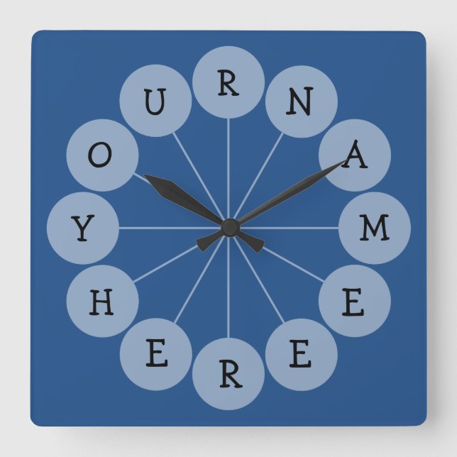 Personalized Modern Fun Name Clock (Front)