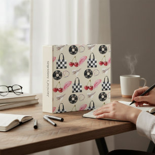 personalized modern Girly keepsake letters  Binder