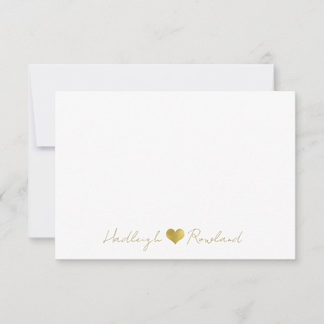 Personalized Modern Gold Handwritten Script Name  Card (Front)
