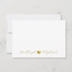 Personalized Modern Gold Handwritten Script Name Card