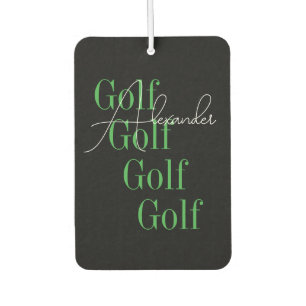 Personalized Modern Golf Typography Air Freshener