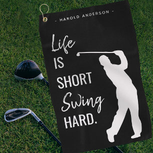 Personalized Modern Golfer Quote  Golf Towel