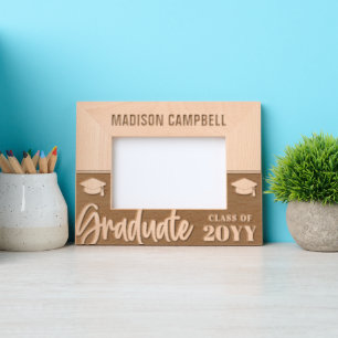 Personalized Modern Graduate Typography Graduation Etched Frames