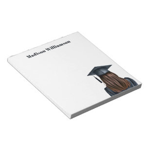 Personalized Modern Graduation Female Graduate Notepad