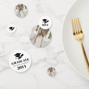Personalized Modern Graduation Photo Confetti