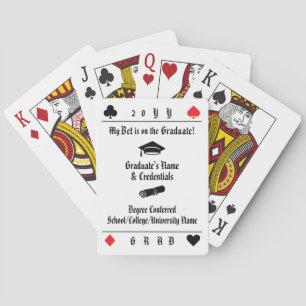 Personalized Modern Graduation Playing Cards Suits
