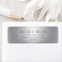 Personalized Modern Grey Return Address
