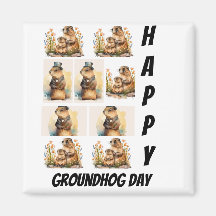 Personalized Modern Groundhog Day 9  Photo Collage