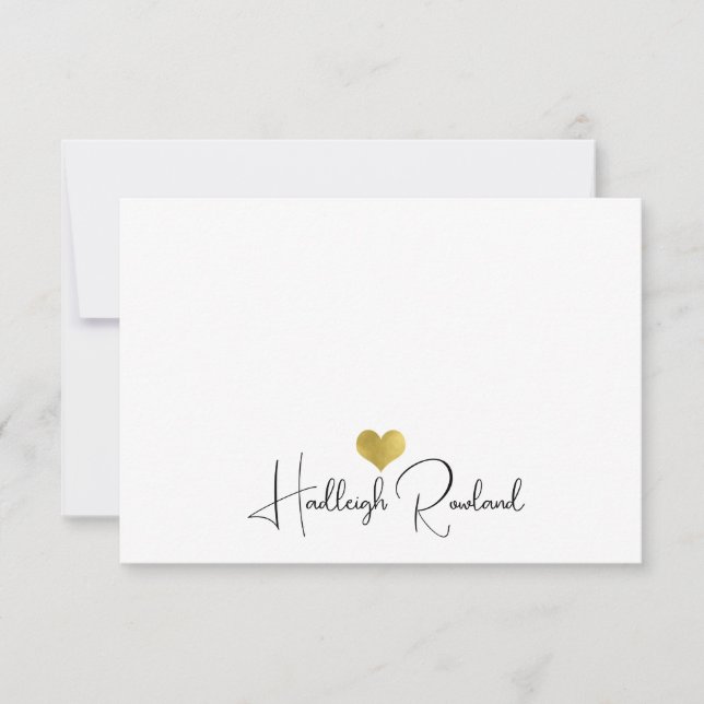 Personalized Modern Handwritten Script Name  Card (Front)