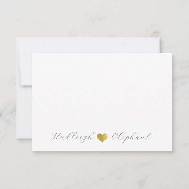 Personalized Modern Handwritten Script Name  Card (Front)