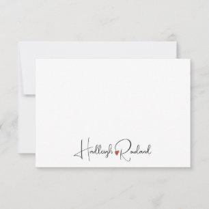 Personalized Modern Handwritten Script Name  Card