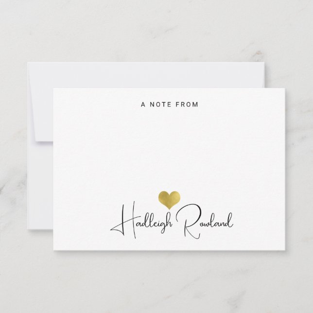 Personalized Modern Handwritten Script Name  Card (Front)