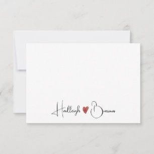 Personalized Modern Handwritten Script Name Card