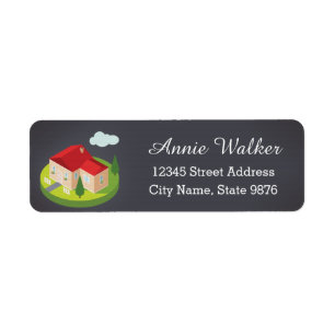 Personalized Modern House Return Address Label