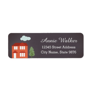Personalized Modern House Return Address Label