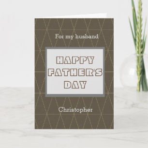 Personalized Modern Husband Father's Day Card