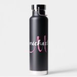 Personalized Modern Initial Monogram Name Water Bottle<br><div class="desc">Personalized Modern Initial Monogram Name Water Bottle</div>
