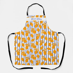 Personalized Modern Italian kitchen Lemons Apron