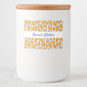 Personalized Modern Italian kitchen Lemons Food Label