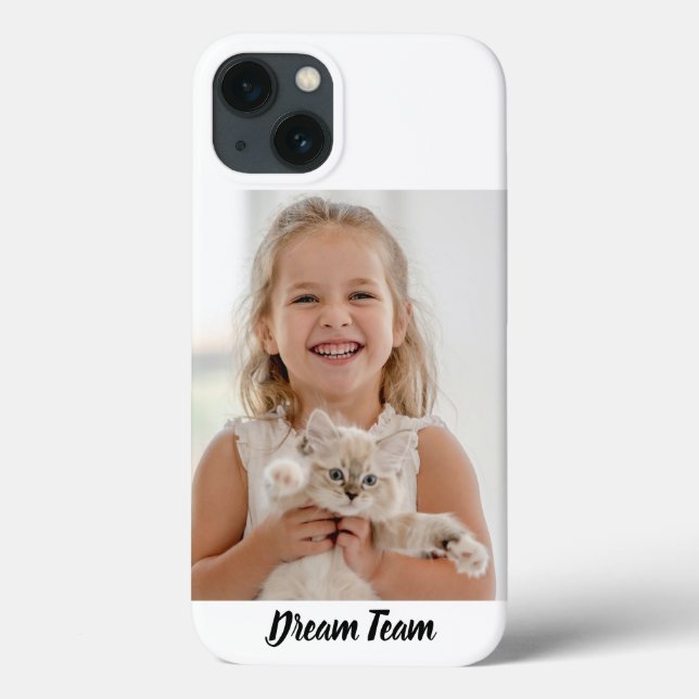 Personalized modern kid with animal photo Case-Mate iPhone case (Back)