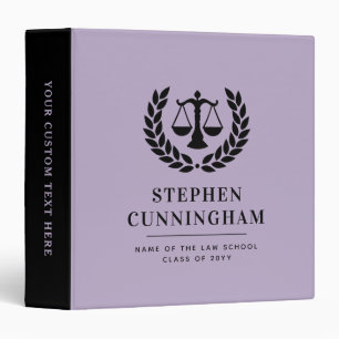 Personalized Modern Law School Graduation Binder
