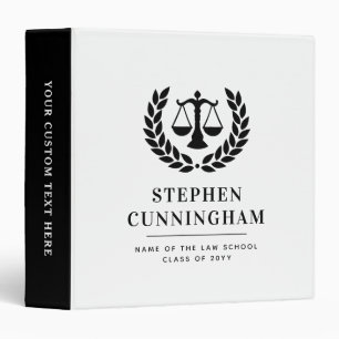 Personalized Modern Law School Graduation Binder
