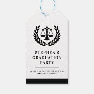 Personalized Modern Law School Graduation Gift Tags
