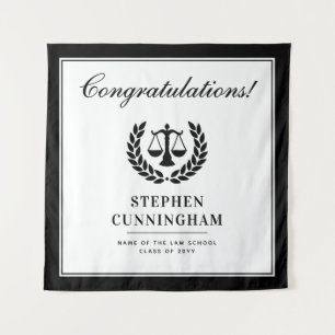 Personalized Modern Law School Graduation Tapestry