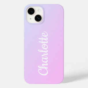 Personalized Modern Lilac Ombre Case-Mate iPhone 14 Case