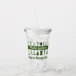 Personalized Modern Master Gardener Acrylic Tumbler