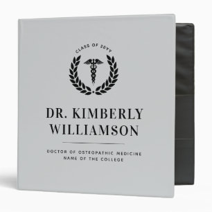 Personalized Modern Medical School Graduation Binder