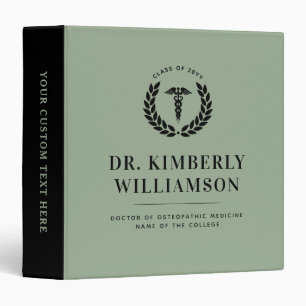 Personalized Modern Medical School Graduation Binder