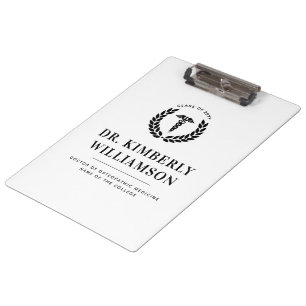 Personalized Modern Medical School Graduation Clipboard
