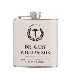 Personalized Modern Medical School Graduation Hip Flask