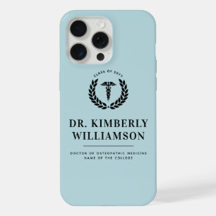 Personalized Modern Medical School Graduation iPhone 15 Pro Max Case