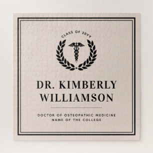 Personalized Modern Medical School Graduation Jigsaw Puzzle