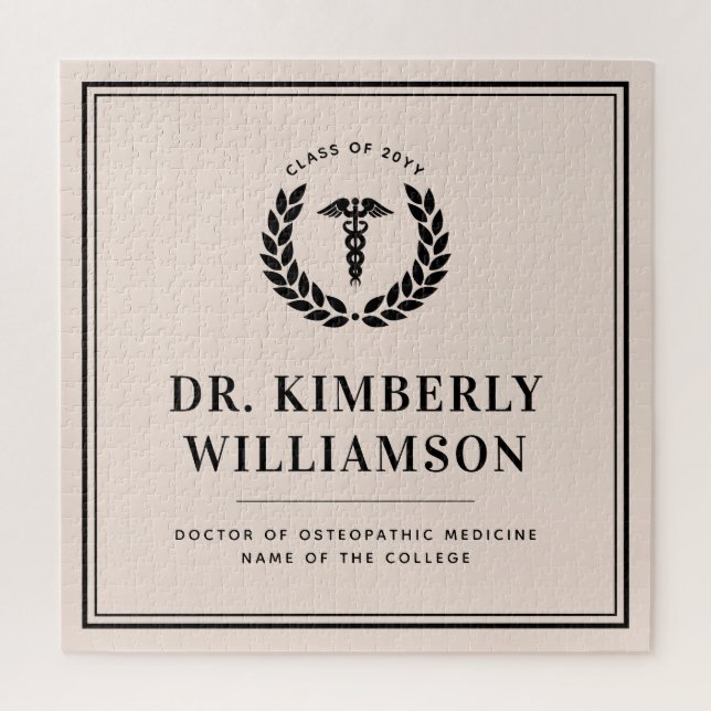 Personalized Modern Medical School Graduation Jigsaw Puzzle (Vertical)