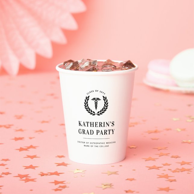 Personalized Modern Medical School Graduation Paper Cups (Insitu)