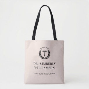 Personalized Modern Medical School Graduation Tote Bag