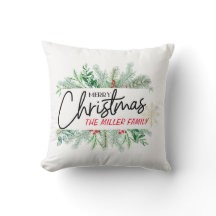 Personalized Modern Merry Christmas Family Name