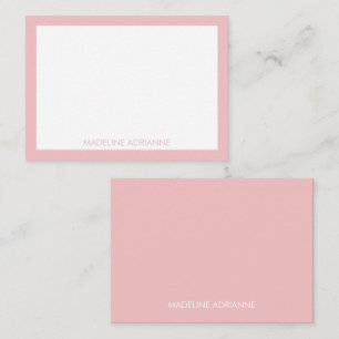 Personalized Modern Minimal Blush Pink Name Card