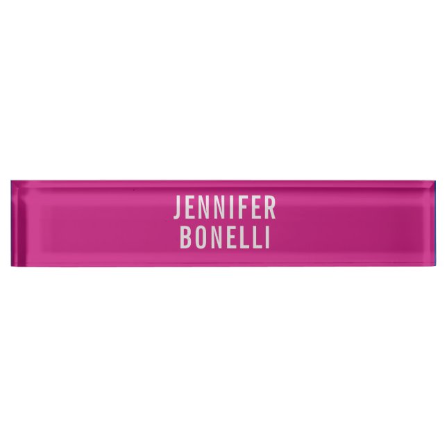 Personalized Modern Minimalist Add Name Custom Nameplate (Front)