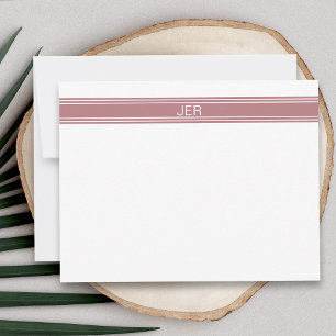 Personalized Modern Minimalist Dusty Rose Card