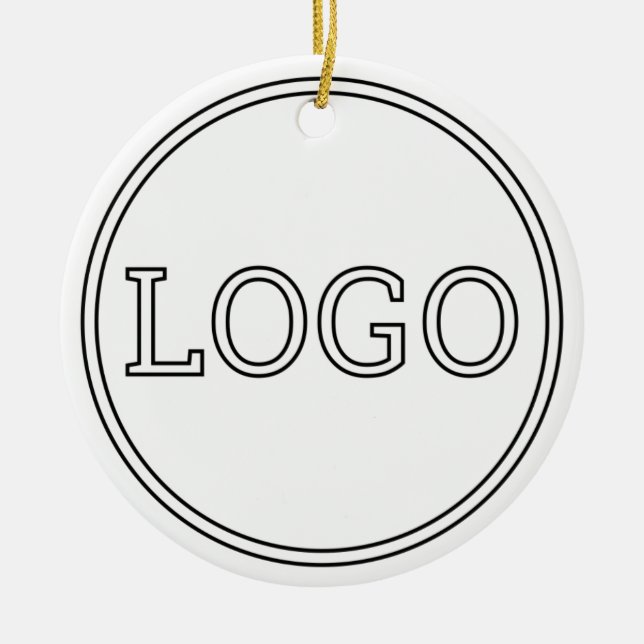 personalized Modern, Minimalist, & Elegant  Ceramic Ornament (Front)