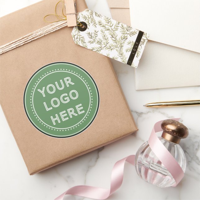 personalized Modern, Minimalist, & Elegant  Classic Round Sticker (Gifting)