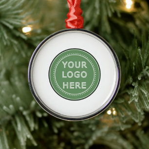 personalized Modern, Minimalist, & Elegant  Metal Ornament