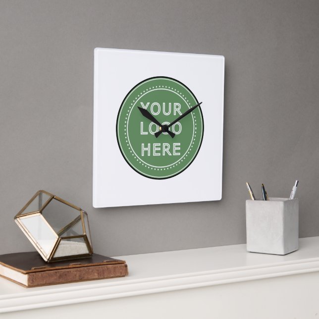personalized Modern, Minimalist, & Elegant  Square Wall Clock (Office)