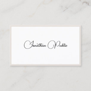 Personalized Modern Minimalist Elegant Typography Business Card
