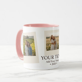 Personalized, Modern, Minimalist, Fun Photo Mug